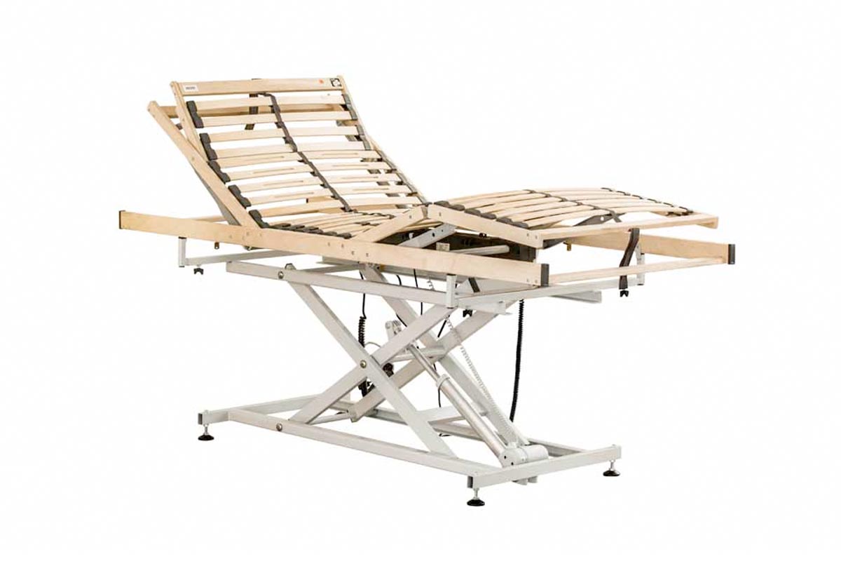 Bett-Liftsystem mit Holzlattenrost ohne Bettumrandung