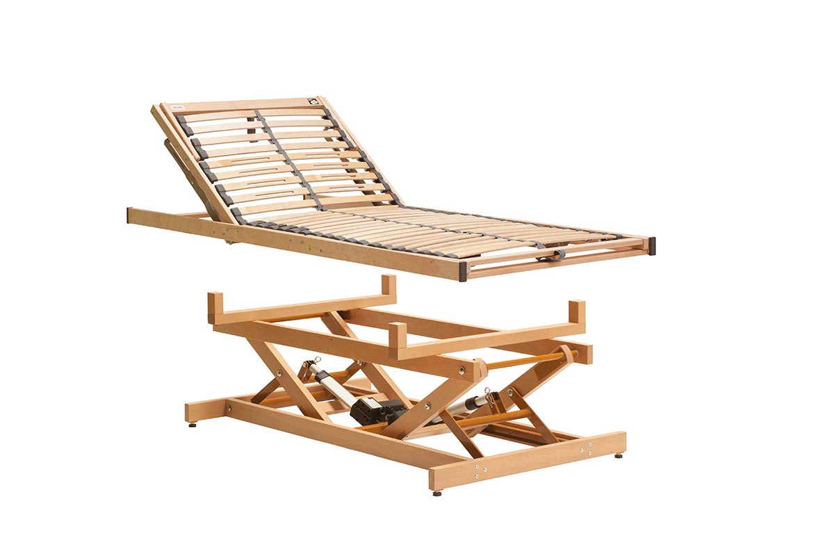 Hebesystem mit Holzlattenrost