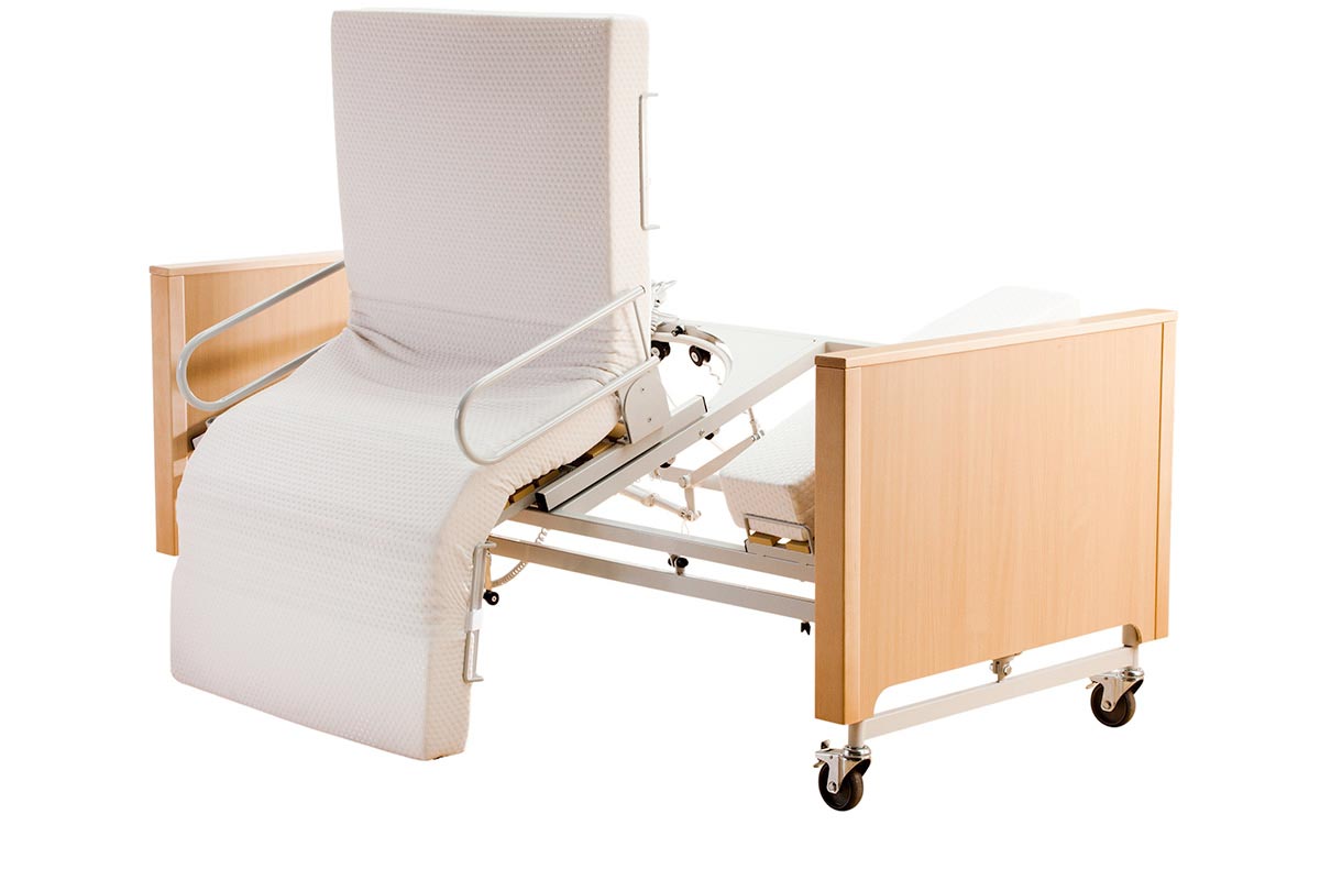 Pflegebett mit Aufstehhilfe